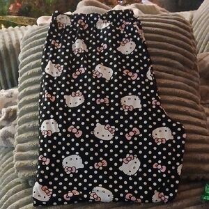 Hello Kitty Black Polka Dot Pajama Pants